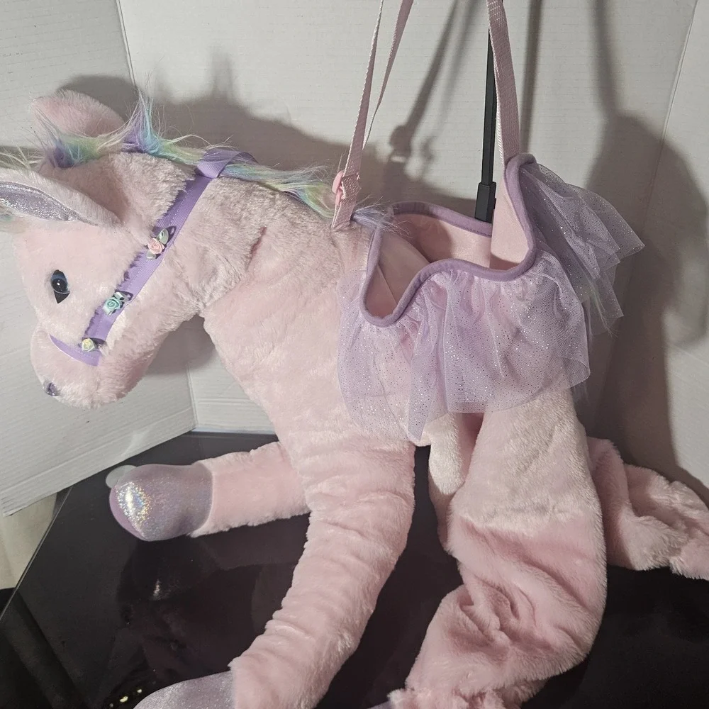 Dream Play Imagine Girl Fancy Pink Riding Unicorn Halloween Costume Dress Up 2-4
